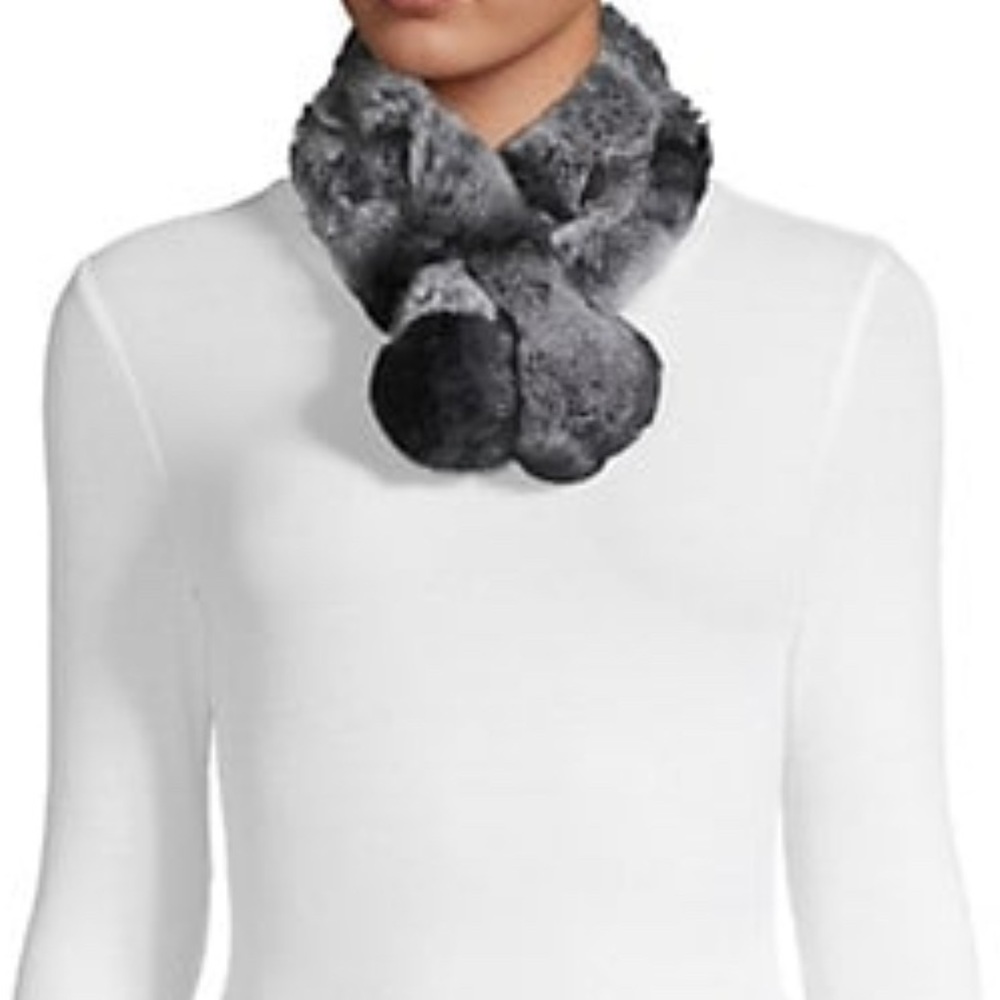 Rex Rabbit Fur Scarf (Chinchilla) - Italia